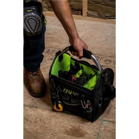 12 Inch Pro Tool Tote with Rotating Handle for Easy Tool Access, Water-Resistant - Picture 5 of 6